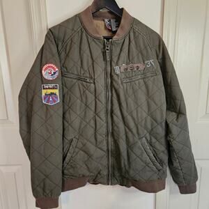 Quicksilver Men's Quilted Bomber Jacket Size L